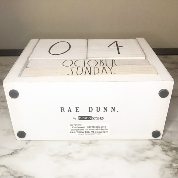 SOLD Block Calendar by Rae Dunn - Picture 6 of 6